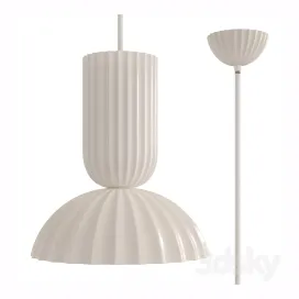 Jeanne Fluted White Porcelain Dome Pendant